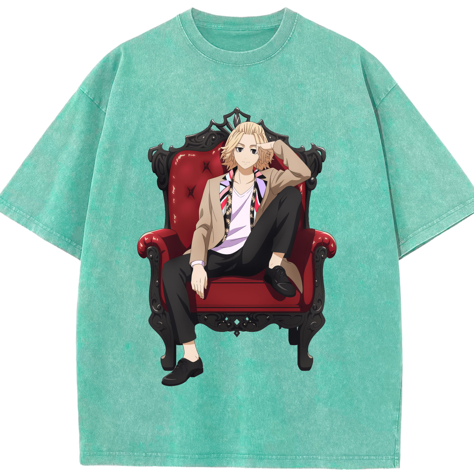 （画像用） 東京リベンジャーズ Tokyo Revengers 綿100% ヴィンテージ風 半袖Tシャツ（フロントプリント）